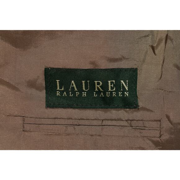 LAUREN RALPH LAUREN $295 Beige Wool 3-Button Blazer Jacket Men's 46R - Picture 3 of 6